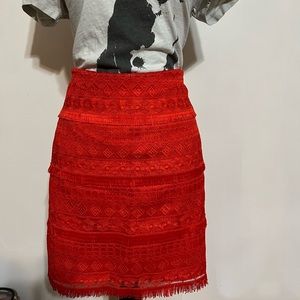 J. Crew Red Mini Skirt
